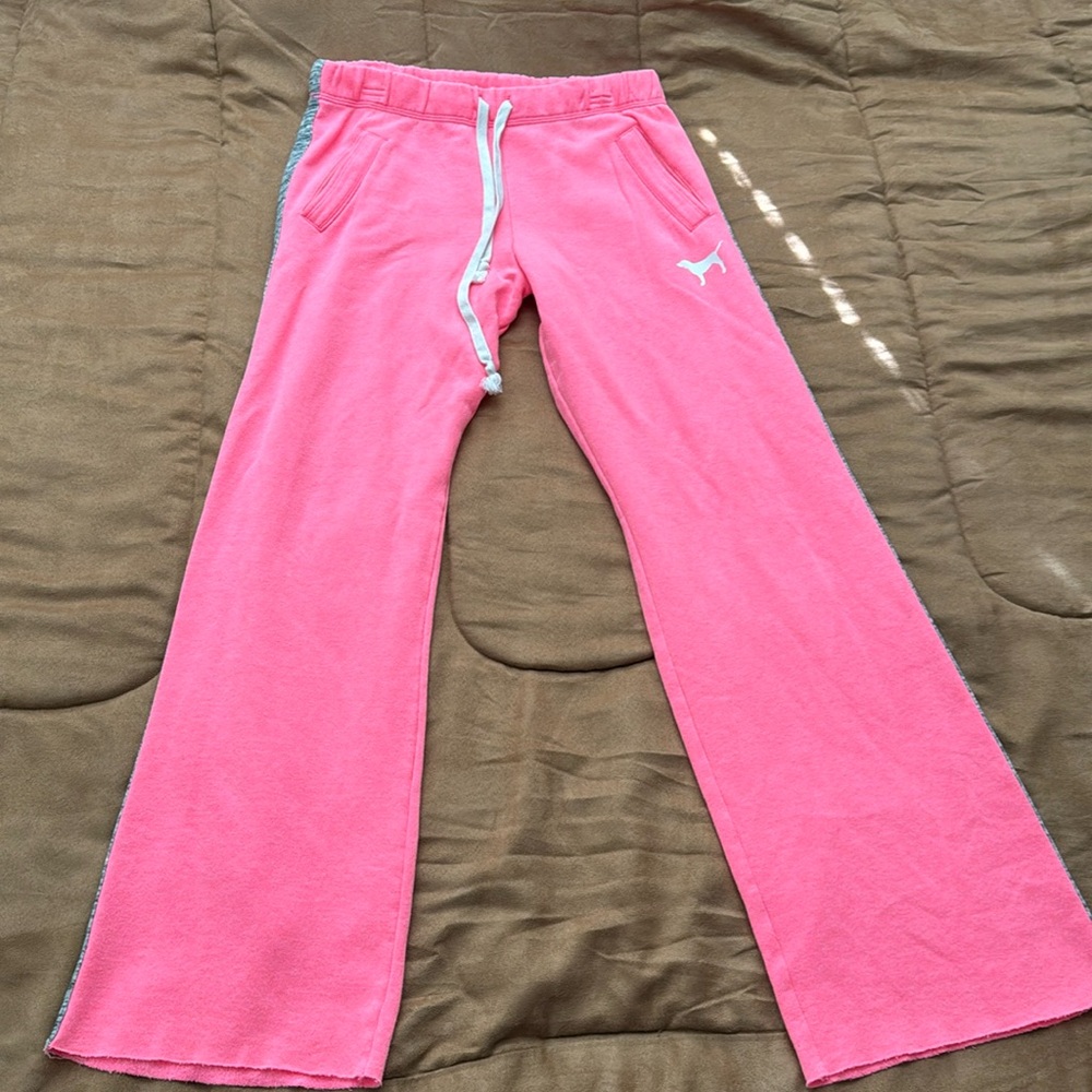Pink fleece lounge pants